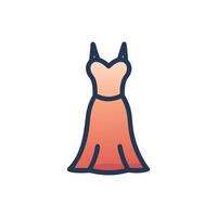 Elegant Evening Gown Design for Formal Occasions vector