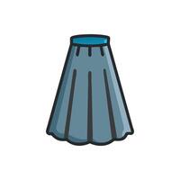 Stylish Maxi Skirt Illustration for Everyday Wear vector