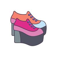 Unique Platform Shoes for Creative Designs vector