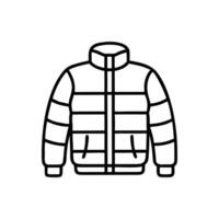 Chic Puffer Jacket Design for Winter Style vector
