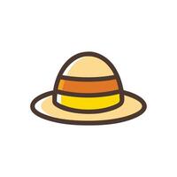 Stylish Straw Hat Illustration for Beach Days vector