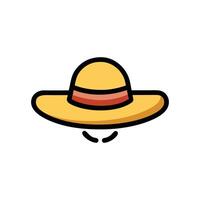Chic Straw Hat Design for Summer Style vector