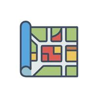 Zoning Map Icon for Planning vector