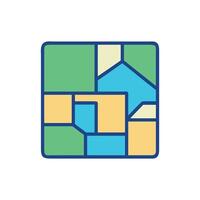 Creative Zoning Map Icon for Design vector