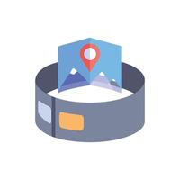 Visual Tour Icon in Digital 3D Design vector