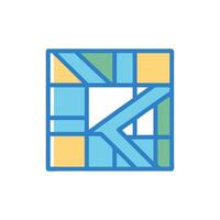 Unique Zoning Map Icon for Planning vector