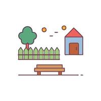 Backyard Icon for Outdoor Living Spaces vector