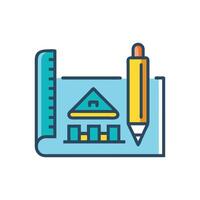 Creative Architectural Design Icon for Projects vector