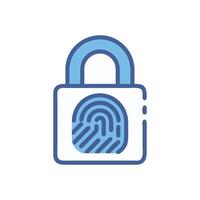 Stylized Icon for Biometric Lock Systems vector