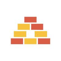Stylish Bricks Icon for Building Design vector