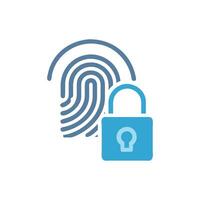 Icon Representing Biometric Locks for Security vector