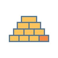 Icon Representing Bricks for Construction Projects vector