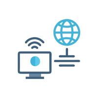 Dynamic Broadband Internet Icon for Online Services vector