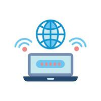 Icon Representing Broadband Internet for Digital Solutions vector