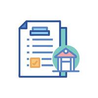 Building Permit Icon for Construction Projects vector