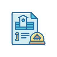 Stylized Building Permit Icon for Development vector