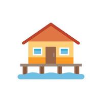 Bungalow Icon for Residential Architecture vector