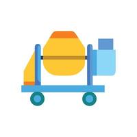 Cement Mixer Icon for Construction Projects vector