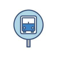 Icon Representing Bus Stops for Urban Transit vector