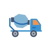Stylized Cement Mixer Icon for Building Design vector