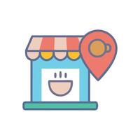 Icon for Nearby Coffee Shops in Community vector
