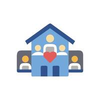 Stylized Community Center Icon for Gatherings vector