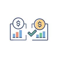 Comparative Market Analysis Icon Design vector