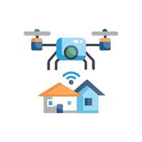 Creative Drone Property Photos Icon vector