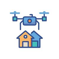 Unique Drone Property Photos Icon vector