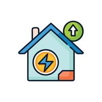 Energy Efficient Home Icon Design vector