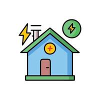 Unique Energy Efficient Home Icon vector