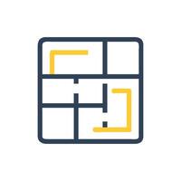 Unique Floor Plan Icon for Projects vector