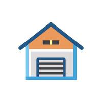 Stylish Garage Icon for Home Design vector