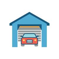 Unique Garage Icon for Home Illustration vector