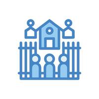 Gated Community Icon for Security vector