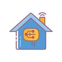 Unique Home AI Assistant Icon vector