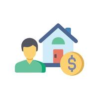 Stylish Home Seller Icon vector
