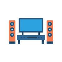 Stylish Home Theater Icon for Media vector