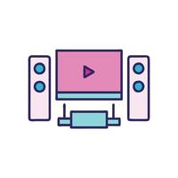Modern Home Theater Icon for Design vector