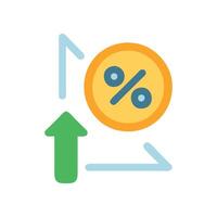 Stylish Interest Rate Icon vector