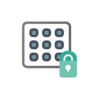 Unique Keypad Lock Icon for Home vector