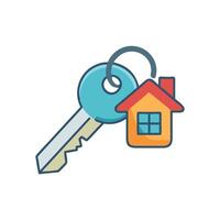 Key to House Icon for Security vector