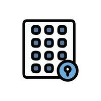 Stylish Keypad Lock Icon vector
