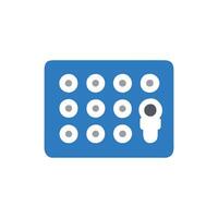 Creative Keypad Lock Icon vector