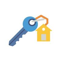 Unique Key to House Icon for Design vector
