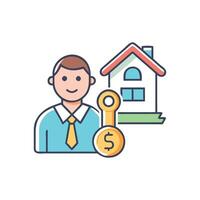 Unique Landlord Icon for Property vector