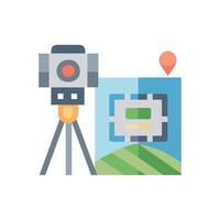 Stylish Land Survey Icon for Planning vector
