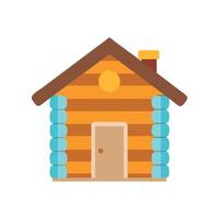 Log Cabin Icon for Rustic Design vector