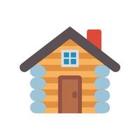 Unique Log Cabin Icon for Home vector
