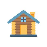 Creative Log Cabin Icon for Design vector